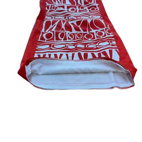 Chetta B Chetta B Orange White Geometrical Sheath Dress Sz 10