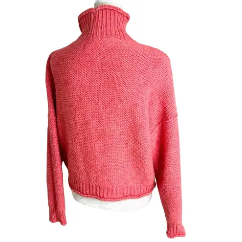 Anthropologie  Lottie Wool Alpaca Mock Neck Turtleneck Chunky Sweater Size M