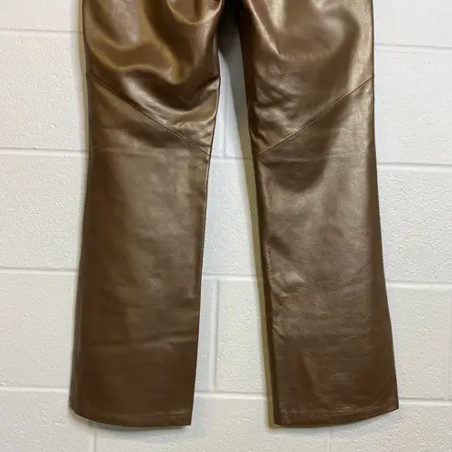 Ralph Lauren RALPH by  Metallic Brown Copper Leather Pants Size 10