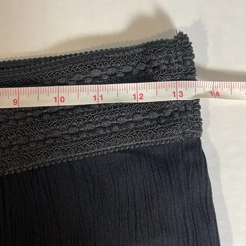 I. N. Studio Petite Black Gauzy Maxi Skirt Elastic Waist Whimsigoth Romantic OS Black Size undefined