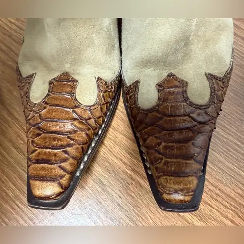 Paul Green Munchen Women Handmade Suede Leather Cowgirl Boots -8