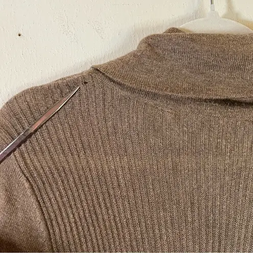 Soft Surroundings Dress Cassandra Tan Turtleneck Sweater Dress Tunic Sz L GUC