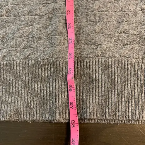 Ralph Lauren Sport Wool Blend Rabbit Gray Cable Knit Crew Neck Sweater Preppy Gray Size M