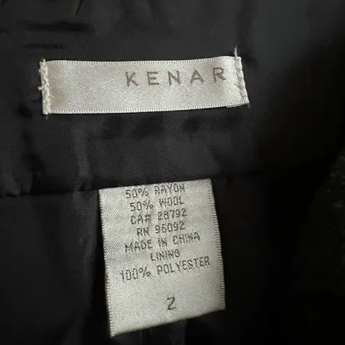 Kenar Wool Blend Gray Womens Mini Short Straight Skirt Size 4