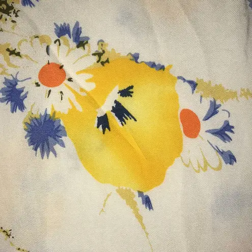 New Auguste The Label Madeline Davis Short Sleeve Mini Dress White Yellow Floral Size 6