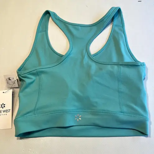 Nine West  Womens Sports Bra Green‎ Size Medium Removable Pads