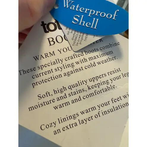 totes Waterproof Shell Brown Black Duck Boots Womens Lace Up Comfort boho Y2K Size 7