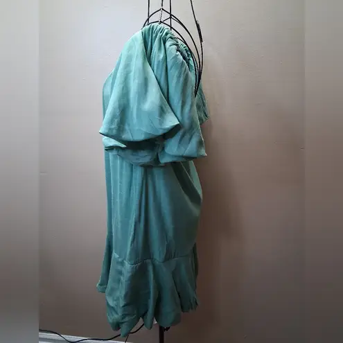 Versona NWOT  Teal Off-Shoulder Mini Dress