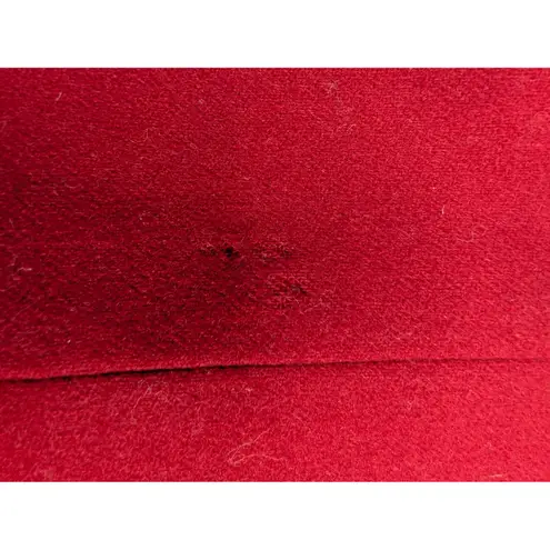 Pendleton Women's Wool Blazer Jacket Red Button Front Collarless Size 6