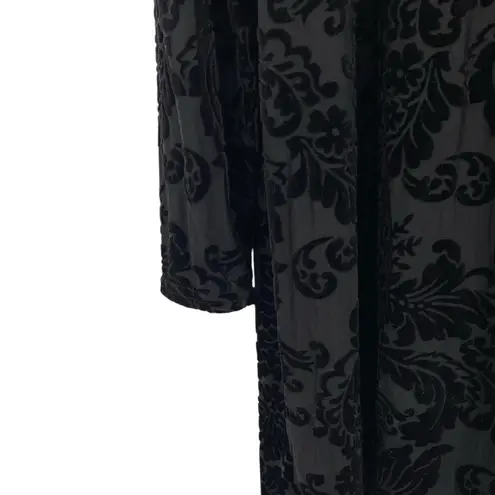 Uncle Frank Anthropologie Black Velvet Long Sleeve Cocktail Holiday Party Dress