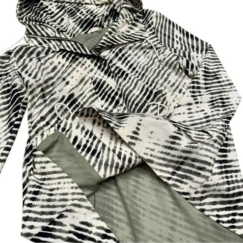 Soft Surroundings Go Lively Shibori Hooded Anorak Jacket Size L Zip Snaps Lined