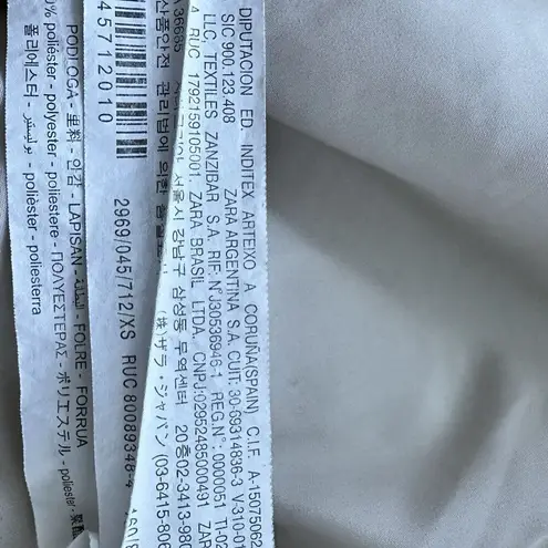 ZARA  XS Women's Beige Sherpa Teddy Shearling Hooded Cropped Jacket Coat