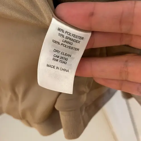 Adrienne Vittadini Tan Faux Suede Moto Jacket