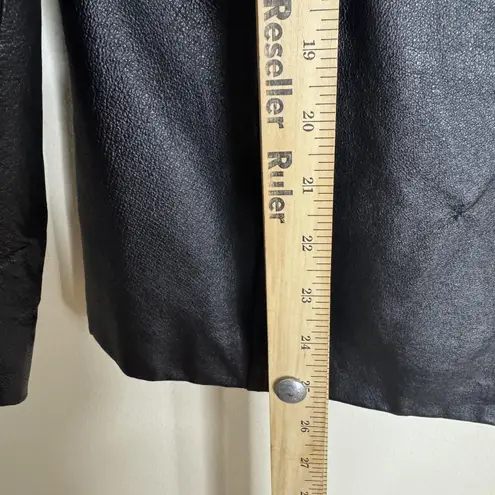 Jaclyn Smith Jacket Womens Small soft Leather Petite Zip Up Classic Coat y2k