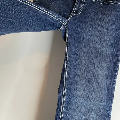 Gazoz Jeans Womens Size 8 Straight Leg Denim Inseam 32" Cross Pants Blue