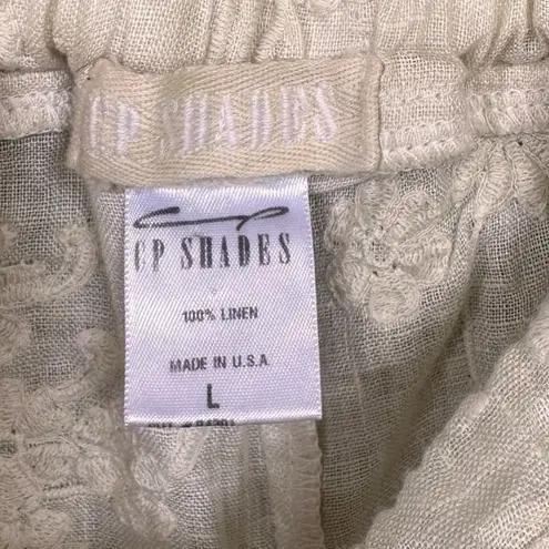 CP Shades tonal floral embroidery blouse shorts set in natural size Large