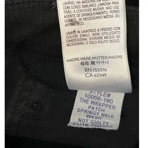 MOTHER The Wrapper Patch Springy Ankle Jeans Size 23 Black