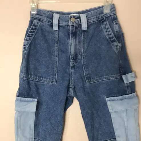 PacSun  high rise carpenter 90s style patchwork jeans size 23