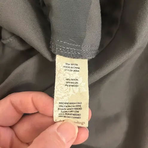 Soft Surroundings Soft Surrounding Gray Stretch Cropped Pants Size Petite Large‎