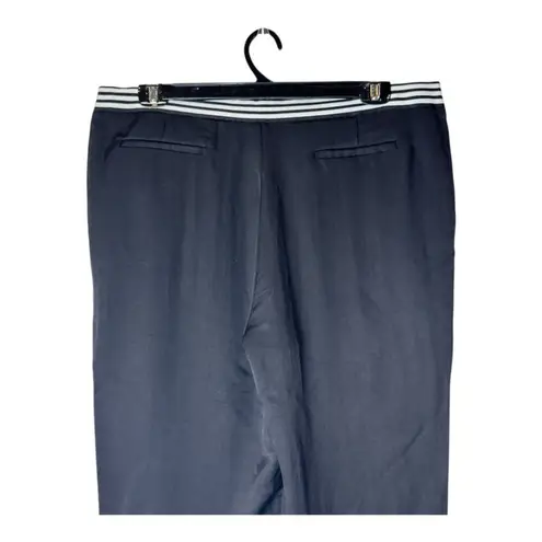 Karl Lagerfeld Pants Women 16 Black Striped Waist Long Tall Sally Trousers NWT