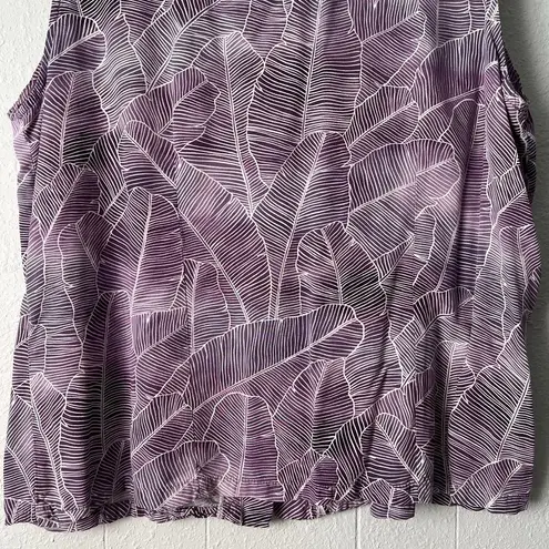 Hawaiian Reserve Top Womens 2XL Lightweight Casual Relaxed Beachy Summer Coastal Purple Size XXL