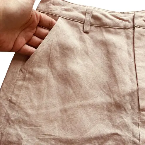 En Saison Jae Wide Leg Linen Pants Pink