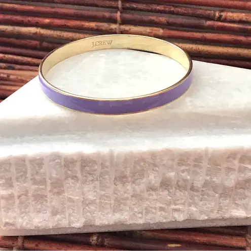 J.Crew  Bangle Bracelet Purple Enameled Gold Tone