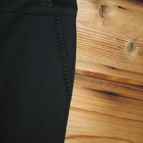 Rebecca Taylor Black Wool Blend Straight Leg Pants