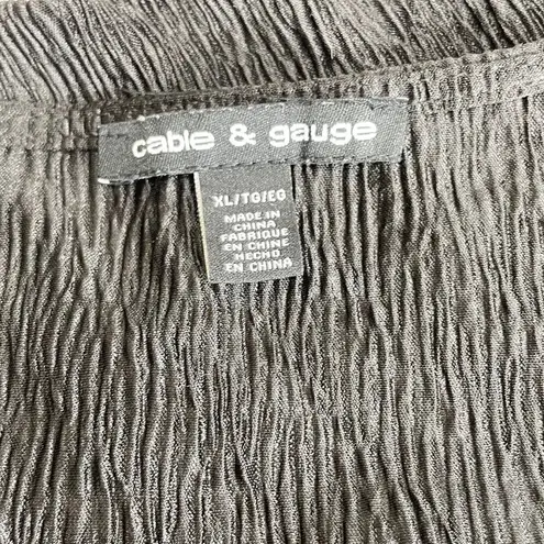 Cable & Gauge Womens Tunic Top Blouse Long Sleeve Knit Date Modest XL