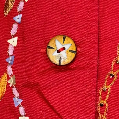 Coldwater Creek Wood Button Up Shirt Women's Large