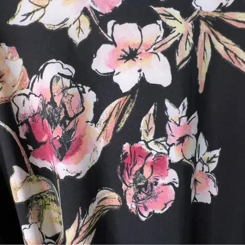 Rachel Rachel Roy Size 3X Long Sleeve Tie Waist Below The Knee Floral Dress Pink