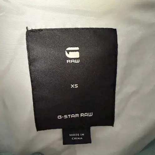 G-star Raw Sage Green Funnel Neck Puffer Coat XS Quilted Lightweight Minimalist