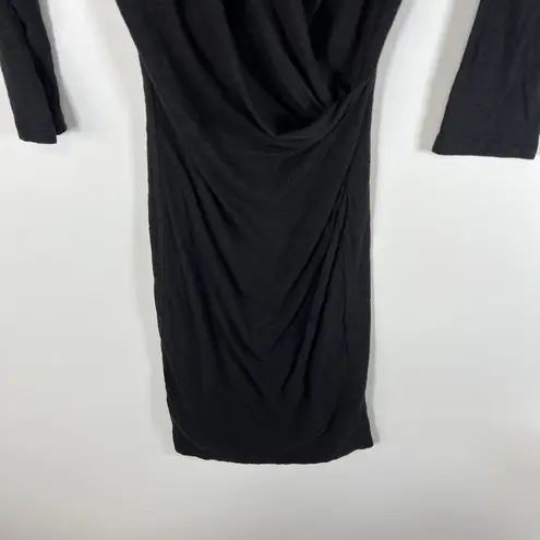 Velvet by Graham & Spencer Womens Dress Black XS 3/4 Sleeve Cotton Gauze