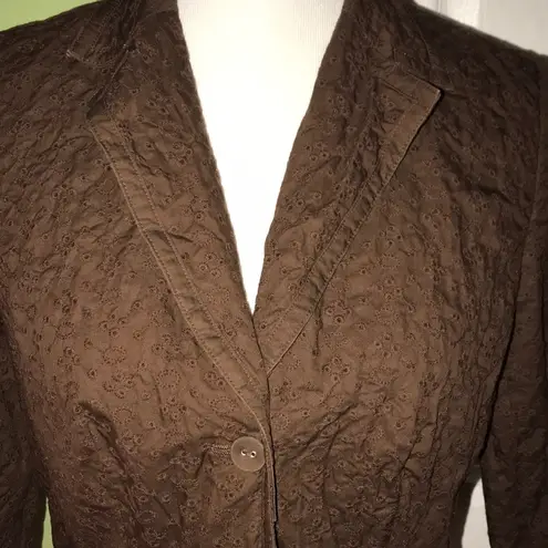 Apt. 9  BUTTON FRONT SZ 10 BROWN DRESS BLAZER