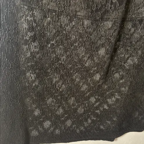 Skies Are Blue Black Sheer Lace Overlay Midi Skirt