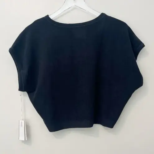 Good American  NWT Terry Crop‎ Top in Black size 5/6