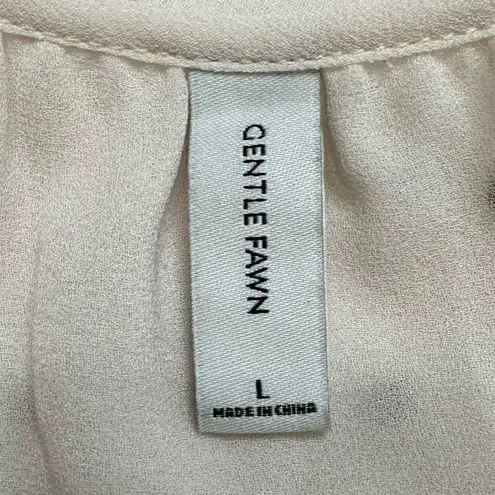 Gentle Fawn Cream Sheer Long Sleeves Blouse Top