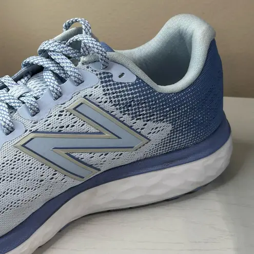 New Balance  Womens Shoes 9.5 Blue White Fresh Foam 680v7 Running Sneakers