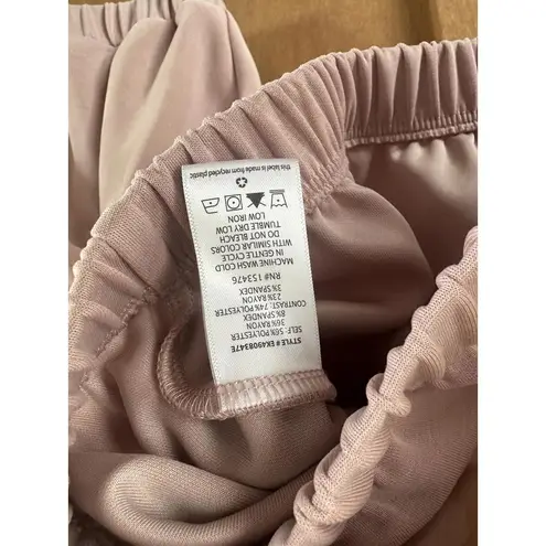 Evereve Mariana Sleek Pullover Crewneck Ruffle Sleeve Blush Pink Women’s Medium