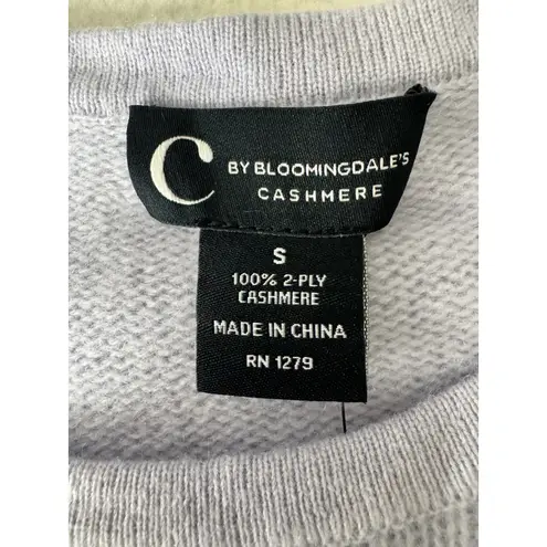 C by Bloomingdales Cashmere Short Sleeve Sweater Serenity Blue Size S