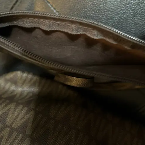 M Marco Collection Brown Monogram 3 pc Set Crossbody Purse Wristlet