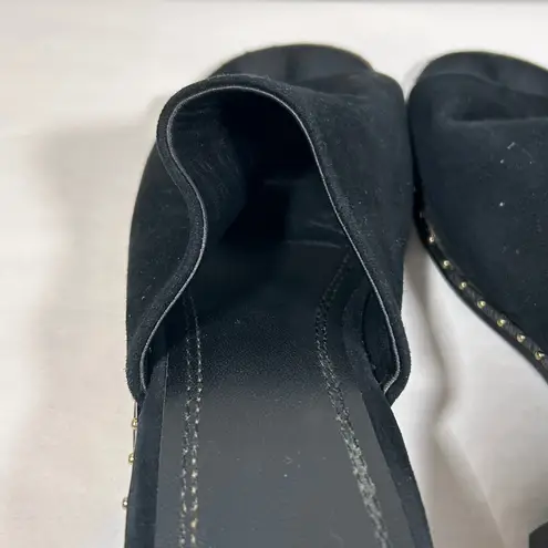 Maje ‎ Wave Suede Terracotta Block Heel Mules Womens 36 (US 6)