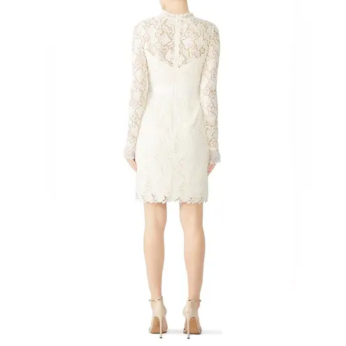 Monique Lhuillier ML Ivory Lace Sheath Dress, Size 0 NEW w/Tag