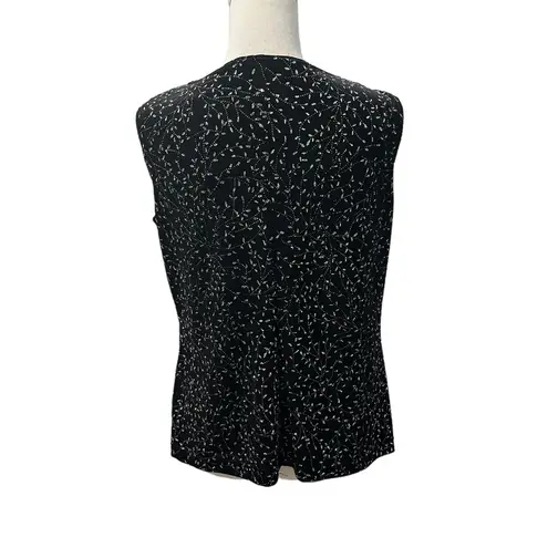 Ronni Nicole by Orida Black Silver Glitter Shimmering Lined Sleeveless Top Sz M