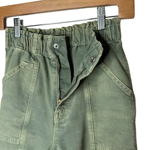 Mother The Springy Ankle Pants Jeans High Rise Straight Leg Green Bay size 25