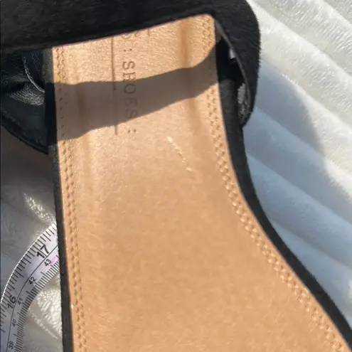 ASOS  Black Suede Sandals with Wide Strap and Cushioned Sole - Image 12