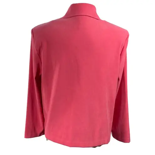 Briggs Petite Jacket Melon Pink Medium M Petite Stretch Button Front