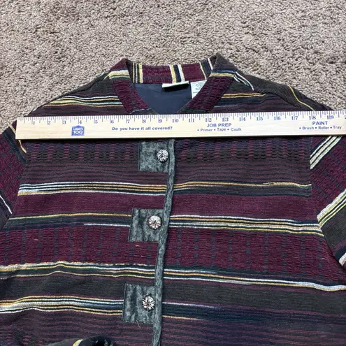 White Stag Vintage Jacket Women's Striped Tapestry Blazer Toggle Japanese Large