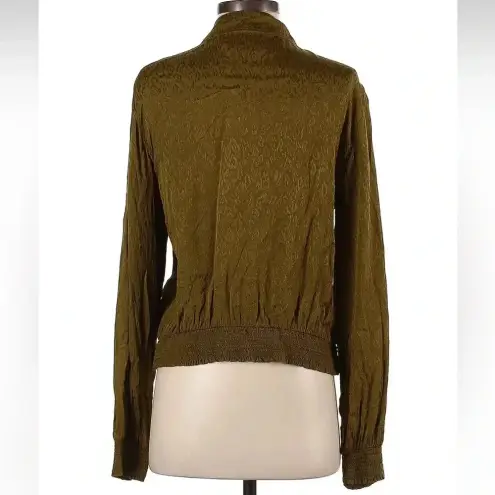 Anthropologie  Maeve Golden Tan Silky Bomber Jacket Women’s Size Small S