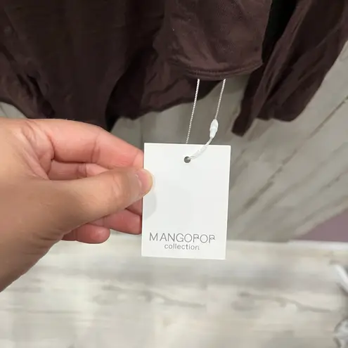 MANGOPOP New! Brown Turtleneck Soft Stretchy One Piece Bodysuit Womens Large